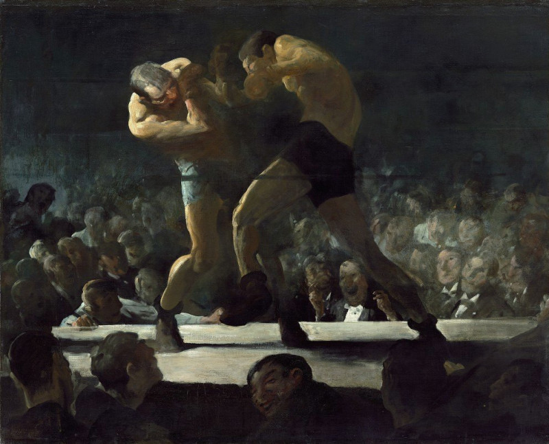 Club Night (1907) reproduction of painting by George Wesley Bellows. ALL GICLEE PRINTS