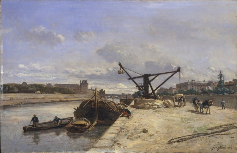 Johan Barthold Jongkind reprodukcija View from the Quai d’Orsay (1854), VISOS REPRODUKCIJOS , paveikslai, reprodukcijos inter...