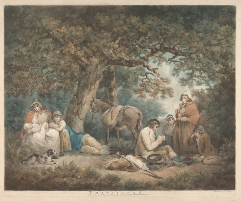 Travellers (1794) reproduction of painting by George Morland. ALL GICLEE PRINTS