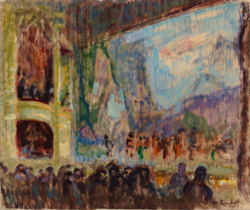 Interior View of the Finnish Opera (1919) reproduction of painting by Magnus Enckell. ALL GICLEE PRINTS