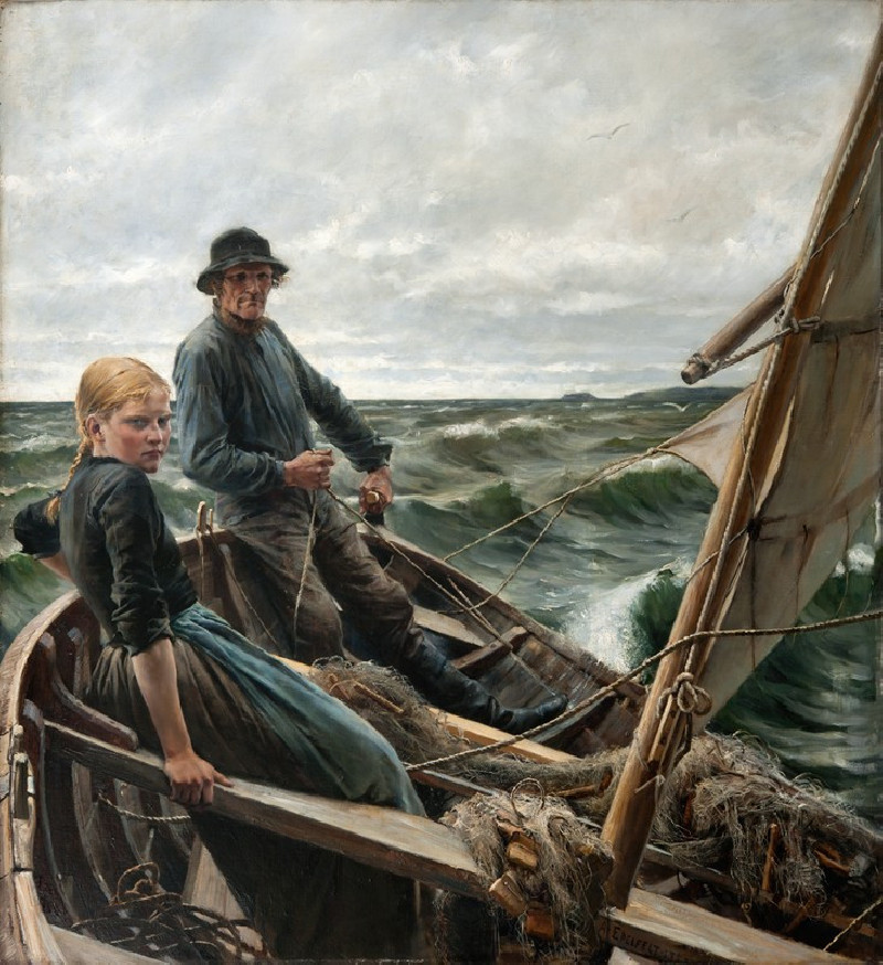 Albert Edelfelt reprodukcija At Sea (1883), VISOS REPRODUKCIJOS , paveikslai, reprodukcijos internetu