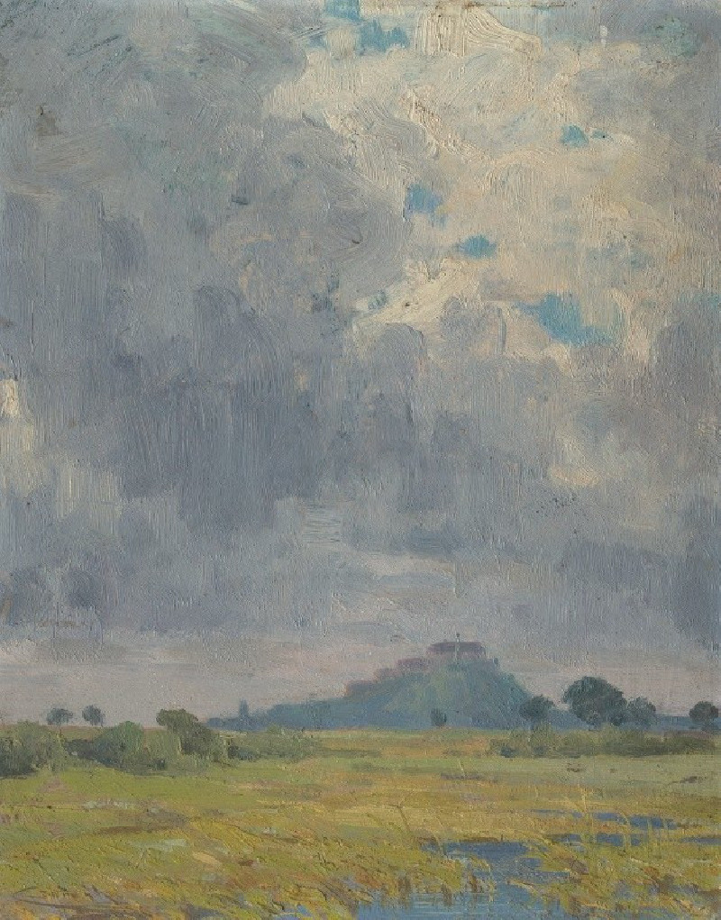 Landscape with a Castle (1905–1910) reproduction of painting by Ľudovít Čordák. ALL GICLEE PRINTS