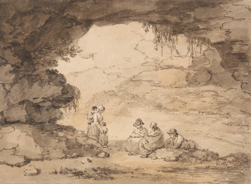 Peasants in a Grotto reproduction of painting by George Morland. ALL GICLEE PRINTS