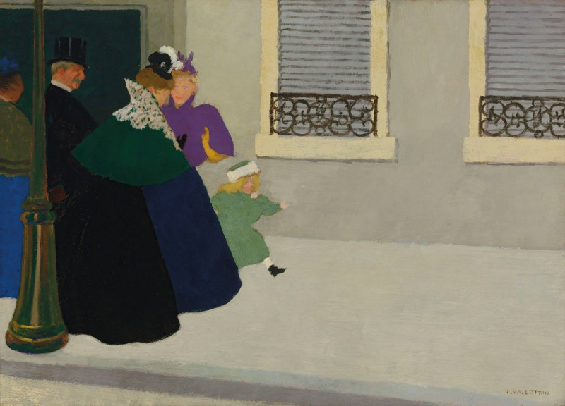 En promenade (circa 1895) reproduction of painting by Félix Vallotton. ALL GICLEE PRINTS