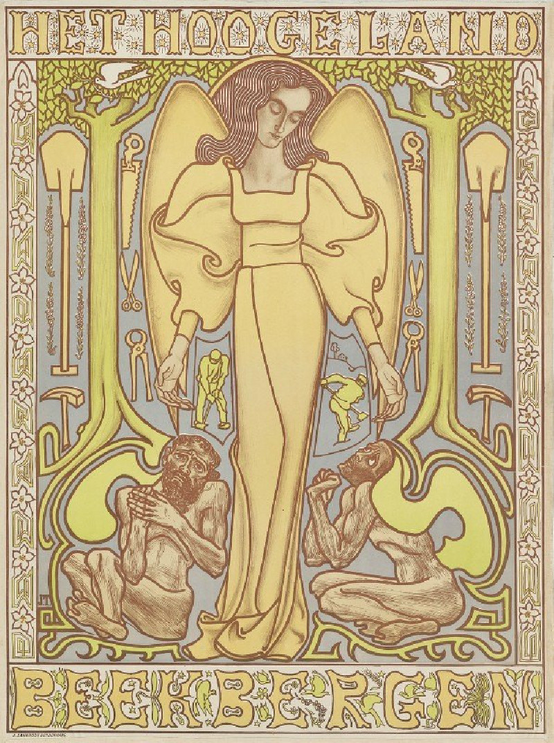 Het Hooge Land. Beekbergen (1896) reproduction of painting by Jan Toorop. ALL GICLEE PRINTS