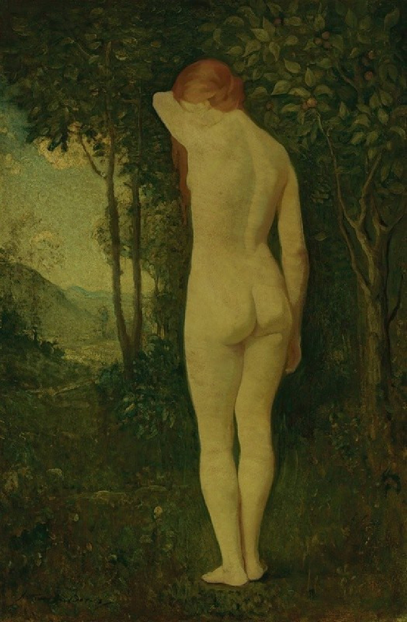 Arthur Bowen Davies reprodukcija Standing Nude, Aktas , paveikslai, reprodukcijos internetu