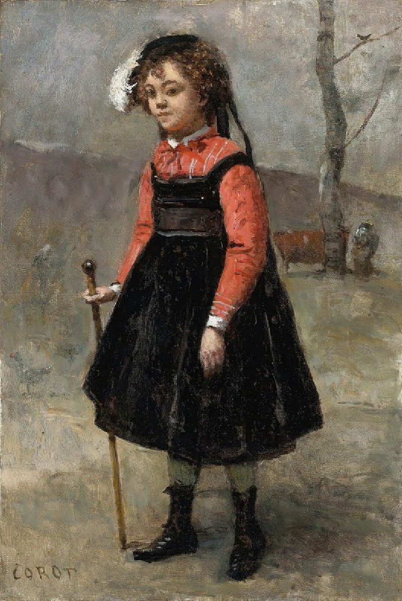 La Petite Pie reproduction of painting by Jean-Baptiste-Camille Corot. ALL GICLEE PRINTS