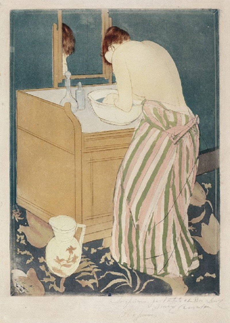 Woman Bathing (1890-1891) reproduction of painting by Mary Cassatt. ALL GICLEE PRINTS