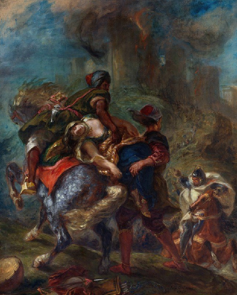 The Abduction of Rebecca (1846) reproduction of painting by Eugène Delacroix. ALL GICLEE PRINTS