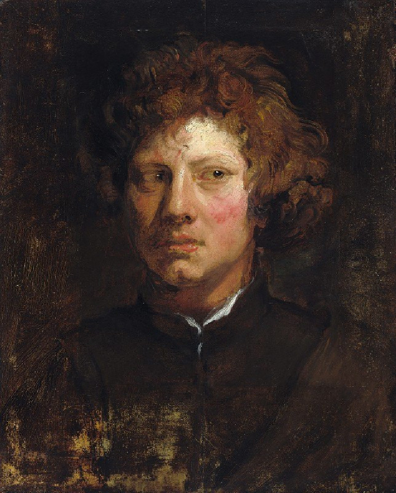 Head of a Young Man (c. 1617-1618) reproduction of painting by Anthony van Dyck. ALL GICLEE PRINTS