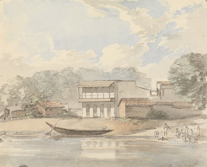 At Moorshedubad [Murshidabad] reproduction of painting by Samuel Davis. ALL GICLEE PRINTS