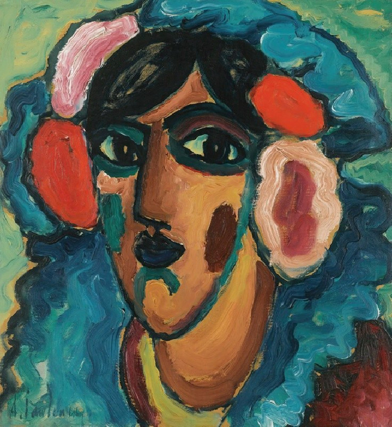 Infantin, Spanierin (Spanish Infanta) (1913) reproduction of painting by Alexej von Jawlensky. ALL GICLEE PRINTS