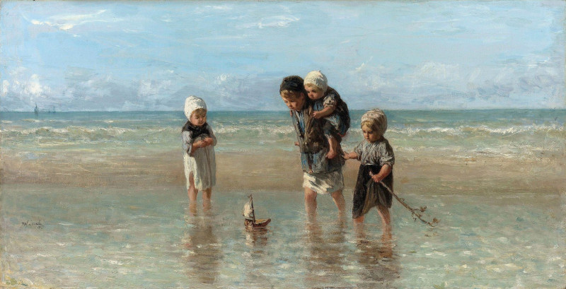 Children of the Sea (1872) reproduction of painting by Jozef Israëls. ALL GICLEE PRINTS