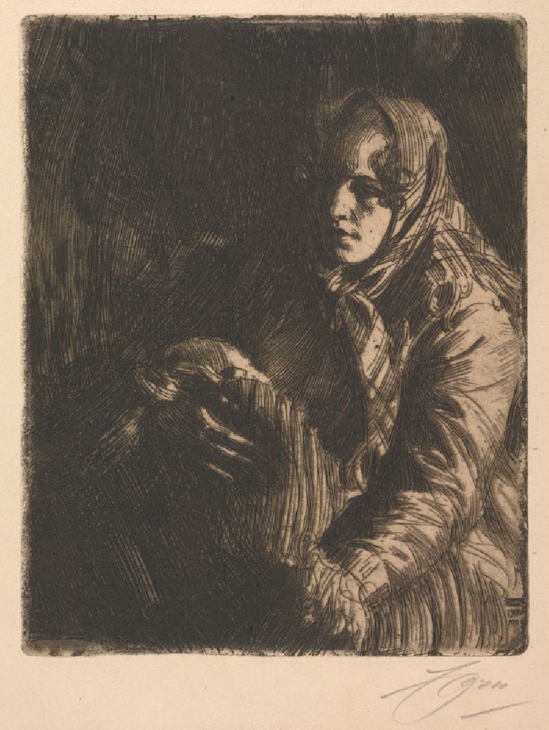 Anders Zorn reprodukcija Madonna (1900), VISOS REPRODUKCIJOS , paveikslai, reprodukcijos internetu