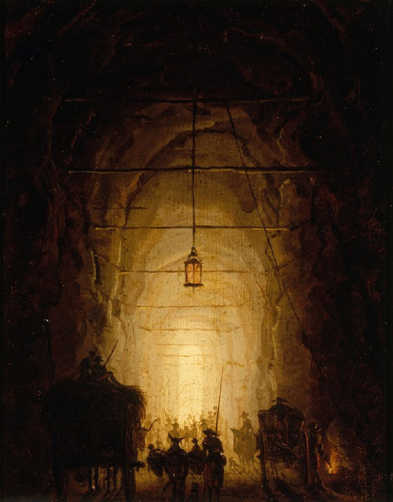 La Grotte du Pausilippe (1760-1761) reproduction of painting by Hubert Robert. ALL GICLEE PRINTS