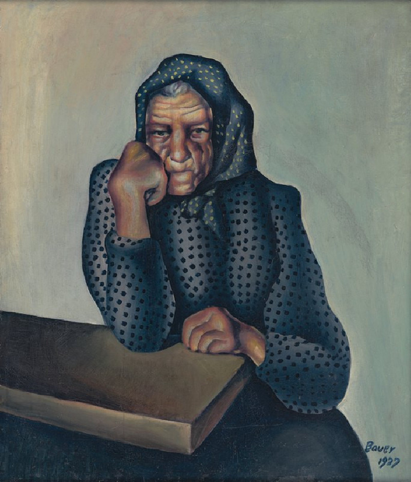 Worry (1927) reproduction of painting by Konštantín Bauer. ALL GICLEE PRINTS