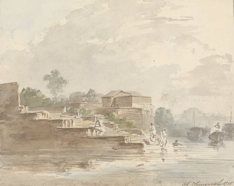 At Chinsurah [Chinsura] (1785) reproduction of painting by Samuel Davis. ALL GICLEE PRINTS