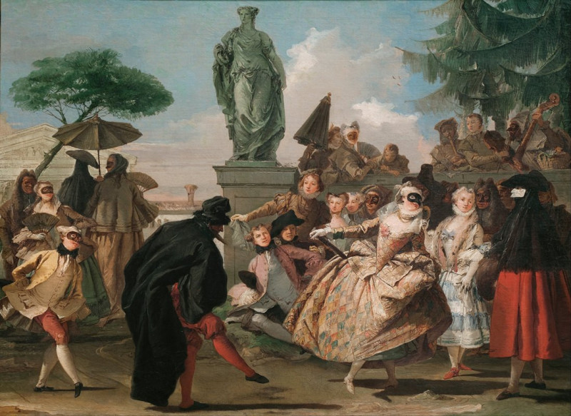 The Minuet (1756) reproduction of painting by Giovanni Domenico Tiepolo. ALL GICLEE PRINTS