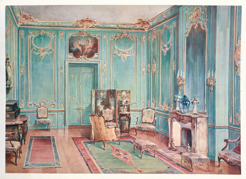 Grand salon style Louis XV…. (1907) reproduction of painting by Georges Rémon. ALL GICLEE PRINTS