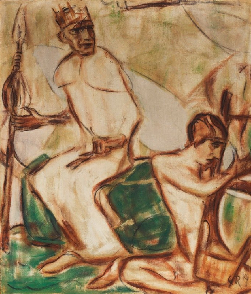 David und Saul (1919) reproduction of painting by Christian Rohlfs. ALL GICLEE PRINTS