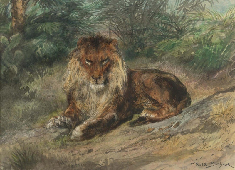 The Old Monarch reproduction of painting by Rosa Bonheur. ALL GICLEE PRINTS