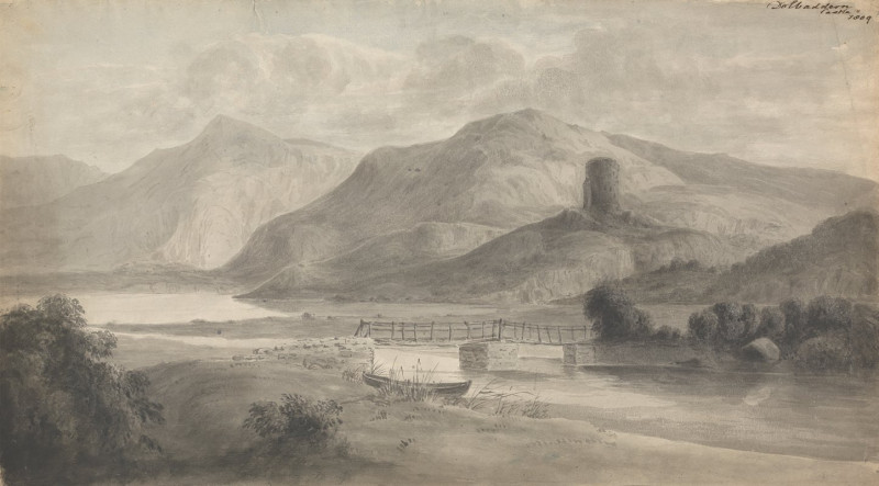 Dolbadarn Castle (North Wales) (1809) reproduction of painting by Isaac Weld. ALL GICLEE PRINTS