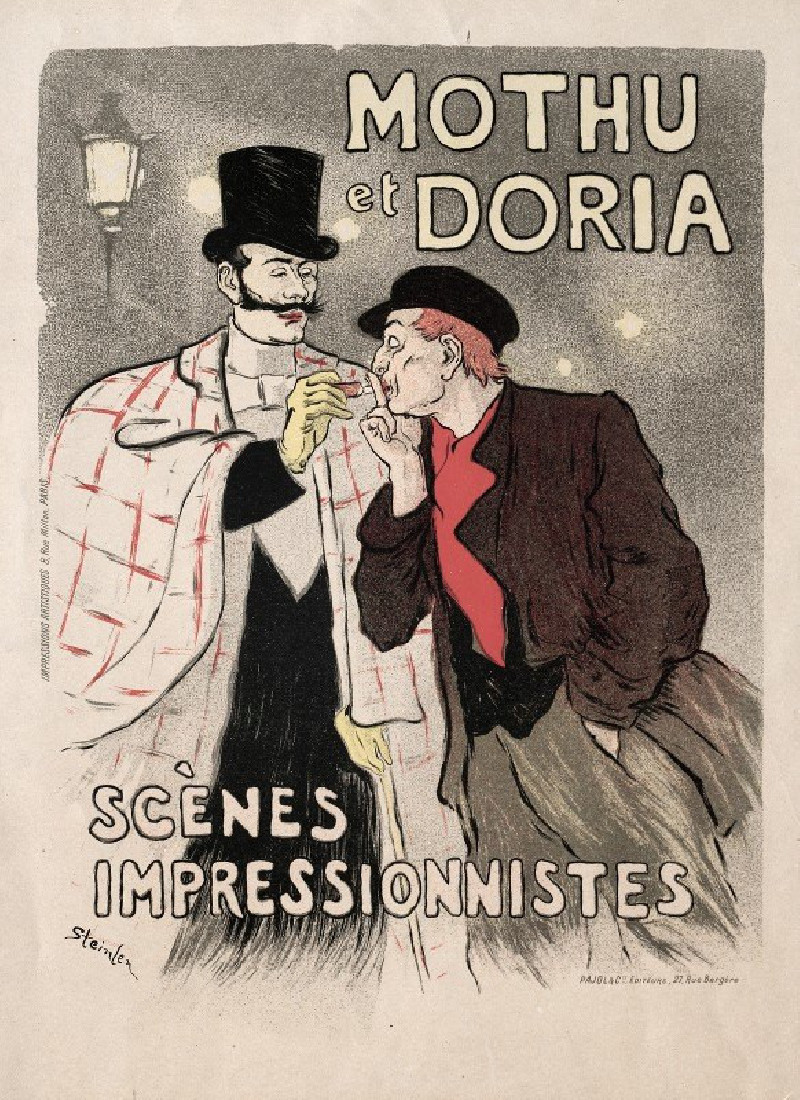 Mothu Et Doria – Scènes Impressionistes (1893) reproduction of painting by Théophile Alexandre Steinlen. ALL GICLEE PRINTS