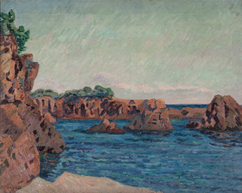 Rochers à Agay (1895) reproduction of painting by Armand Guillaumin. ALL GICLEE PRINTS