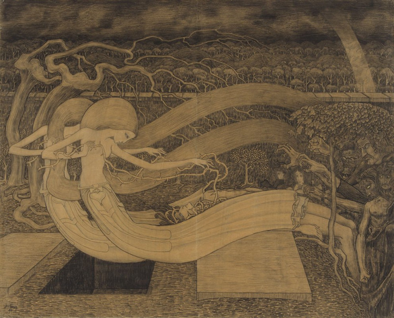 O Grave, where is thy Victory (1892) reproduction of painting by Jan Toorop. ALL GICLEE PRINTS