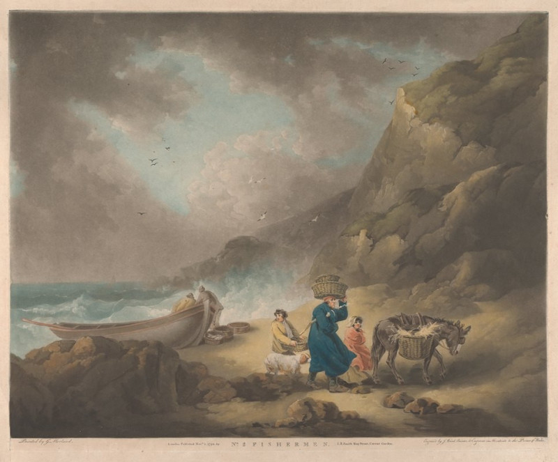 George Morland reprodukcija Fishermen (1793), VISOS REPRODUKCIJOS , paveikslai, reprodukcijos internetu