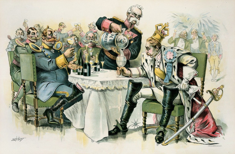 Puck’s suggestion for the German Kaiser’s benefit (1894) reproduction of painting by Samuel Ehrhart. ALL GICLEE PRINTS