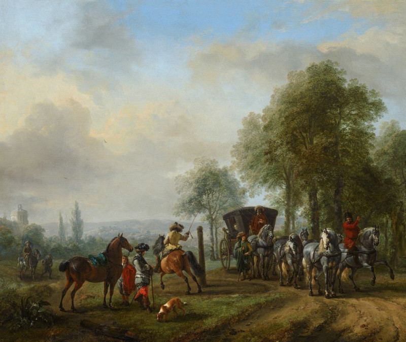 The Riding School (c. 1660 - 1670) reproduction of painting by Philips Wouwerman. ALL GICLEE PRINTS