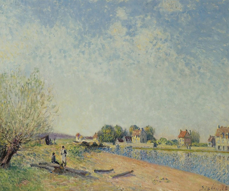 Le Canal Du Loing À Saint-Mammès (1885) reproduction of painting by Alfred Sisley. ALL GICLEE PRINTS