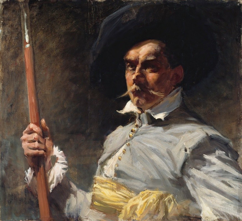 Self-Portrait in 17th Century Costume (1889) reproduction of painting by Albert Edelfelt. ALL GICLEE PRINTS