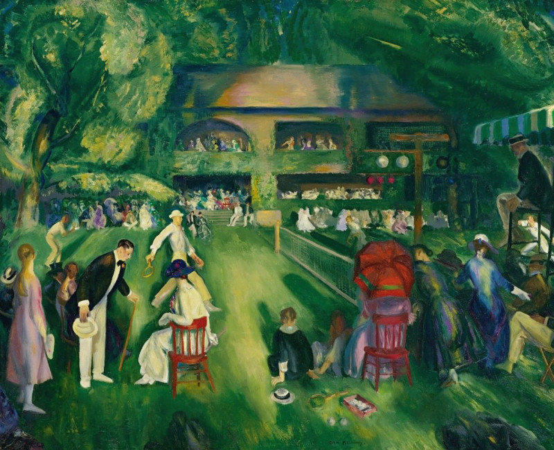 Tennis At Newport (1920) reproduction of painting by George Wesley Bellows. ALL GICLEE PRINTS