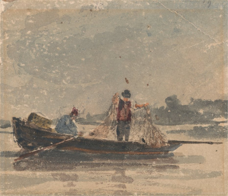 Fishermen Drawing a Net (ca. 1820) reproduction of painting by David Cox. ALL GICLEE PRINTS