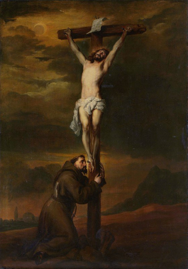 St Francis at the Foot of the Cross (1606 - 1691) reproduction of painting by Anthony van Dyck. ALL GICLEE PRINTS