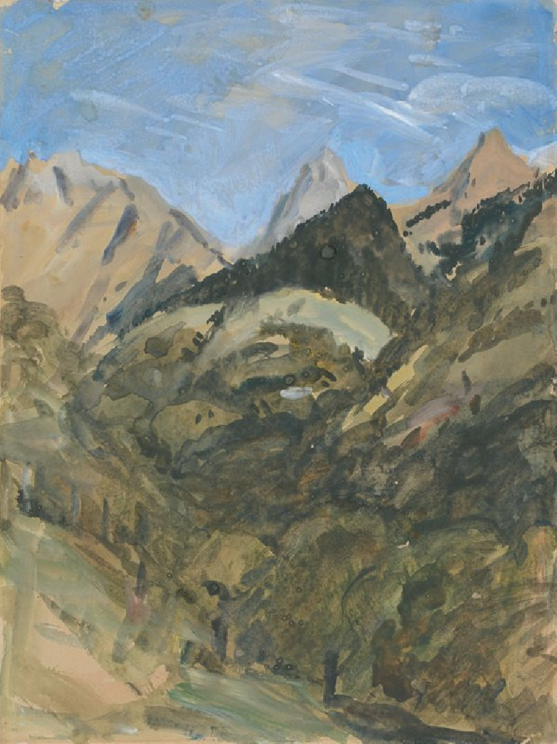 A Mountain View reproduction of painting by Hercules Brabazon Brabazon. ALL GICLEE PRINTS