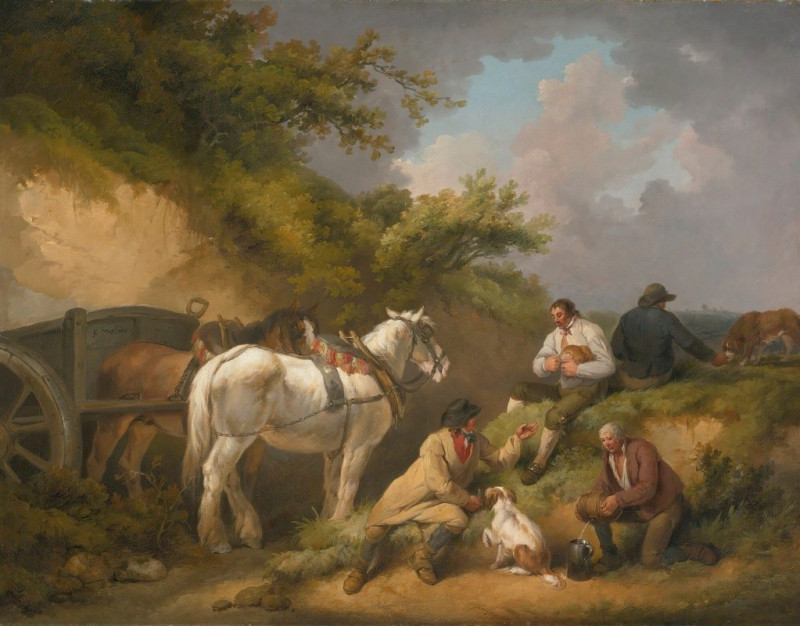 The labourer’s rest reproduction of painting by George Morland. ALL GICLEE PRINTS