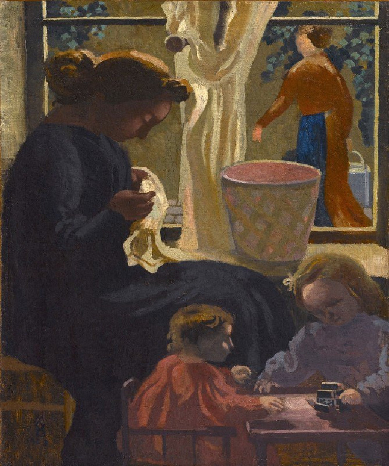 Intimité ou Ravaudeuse à la fenêtre (1903) reproduction of painting by Maurice Denis. ALL GICLEE PRINTS