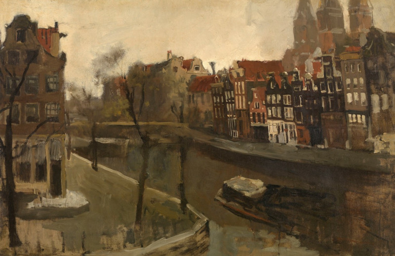 George Hendrik Breitner reprodukcija Prinsengracht in Amsterdam, VISOS REPRODUKCIJOS , paveikslai, reprodukcijos internetu