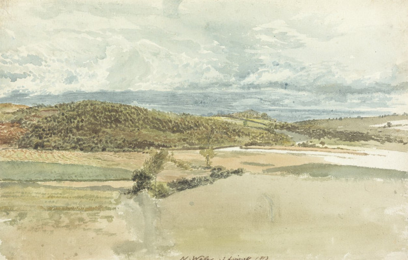 Landscape in North Wales (1813) reproduction of painting by John Linnell. ALL GICLEE PRINTS