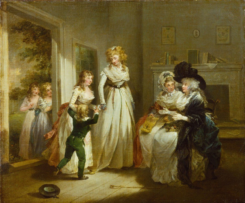 A Visit to the Boarding School (c. 1788) reproduction of painting by George Morland. ALL GICLEE PRINTS