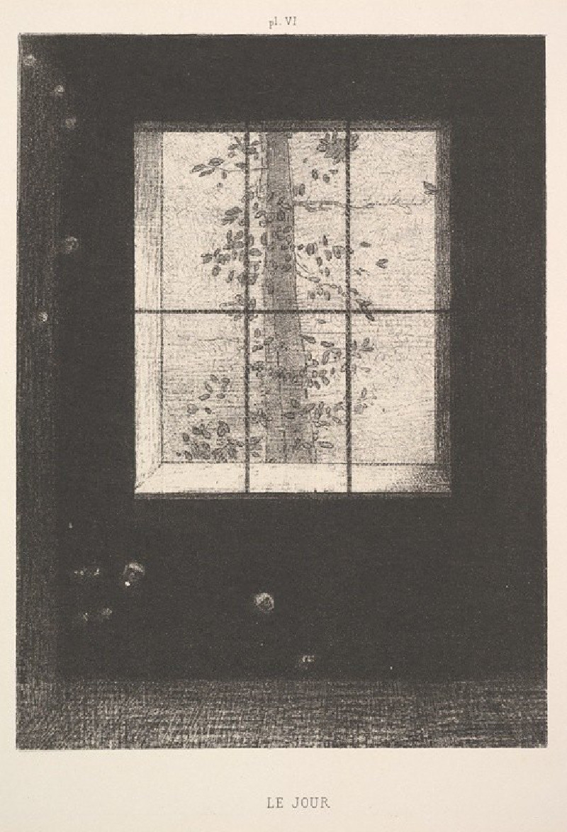 Day (Le Jour), from the series, Dreams (Songes), plate VI (1891) reproduction of painting by Odilon Redon. ALL GICLEE PRINTS