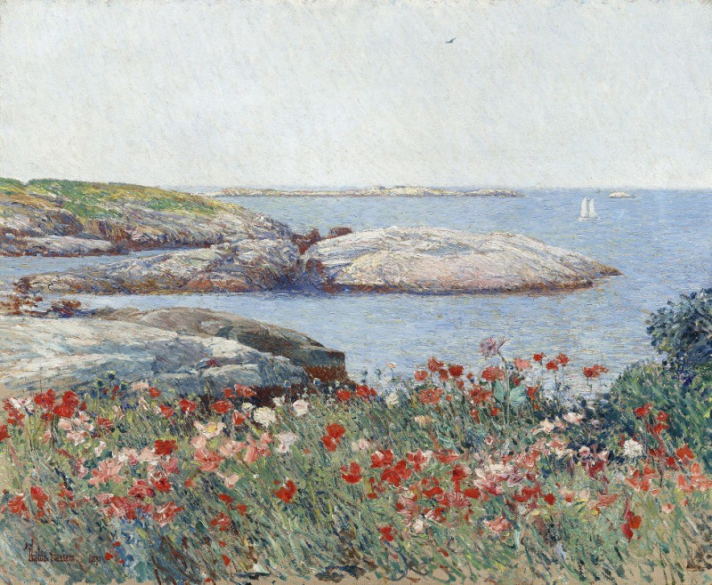 Poppies,Isles of Shoals (1891) reproduction of painting by Childe Hassam. ALL GICLEE PRINTS