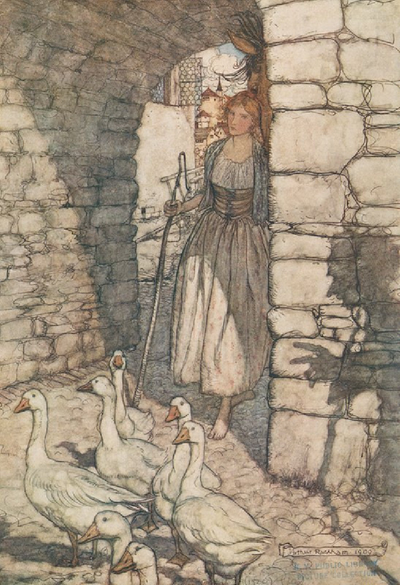 Alas! dear Falada, there thou hangest (1920) reproduction of painting by Arthur Rackham. ALL GICLEE PRINTS