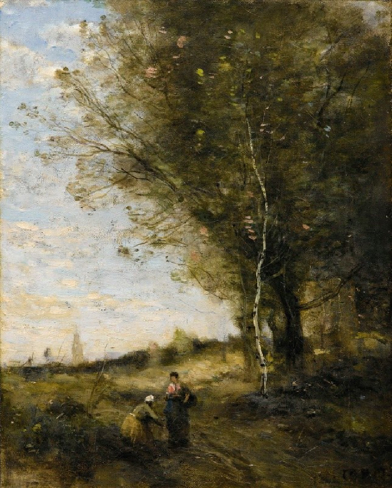 The Wood Collectors reproduction of painting by Jean-Baptiste-Camille Corot. ALL GICLEE PRINTS