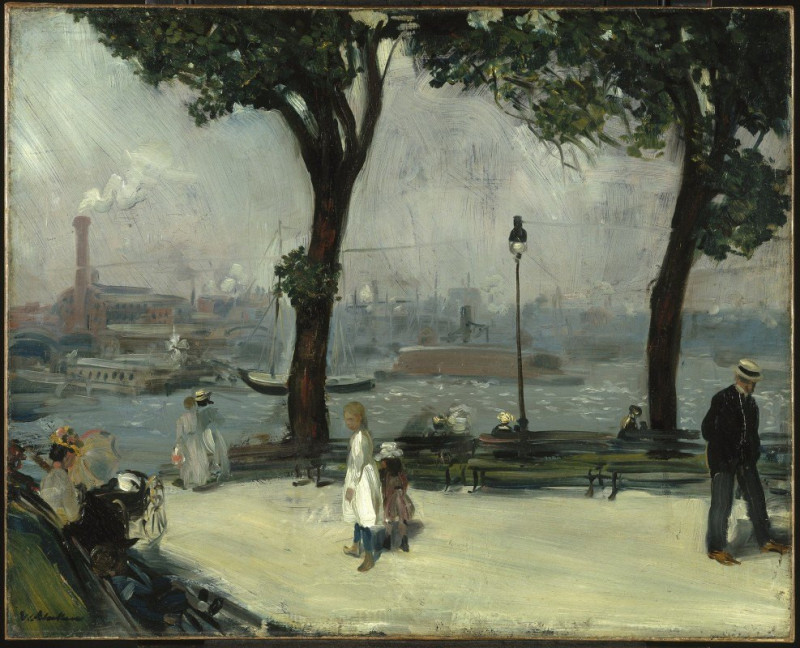 William James Glackens reprodukcija East River Park, VISOS REPRODUKCIJOS , paveikslai, reprodukcijos internetu