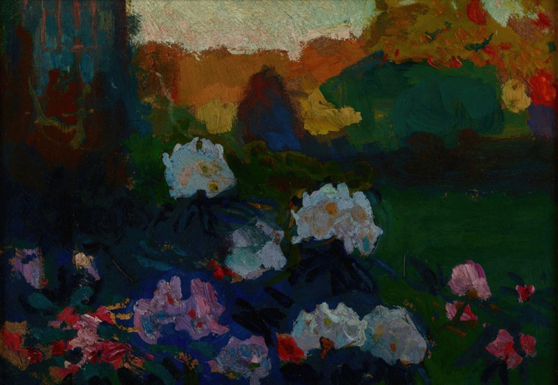 Rhododendrons (1905) reproduction of painting by Jan Stanislawski. ALL GICLEE PRINTS