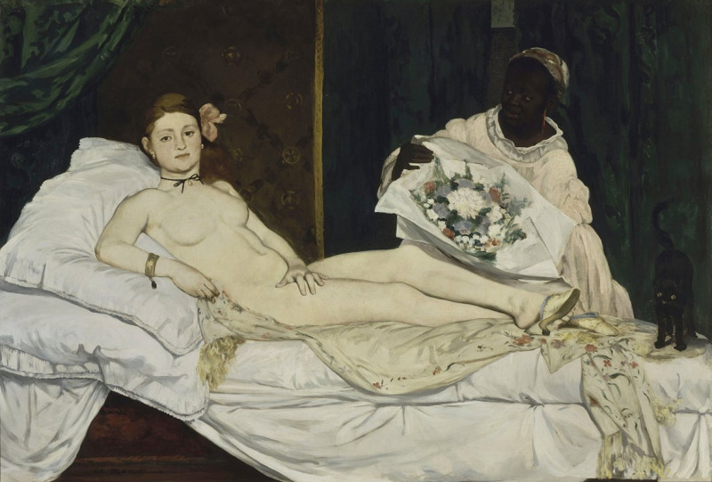 Olympia (1863) reproduction of painting by Edouard Manet. ALL GICLEE PRINTS